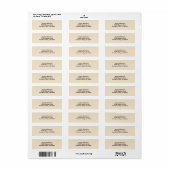 Champagne Solid Color Etiket (Full Sheet)