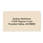 Champagne Solid Color Etiket (Voorkant)