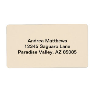 Champagne Solid Color Etiket