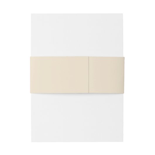 Champagne Solid Color Uitnodigingen Wikkel (Achterkant Voorbeeld)