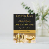 Champagne Sparen de Uitnodiging van de Datum (Staand voorkant)