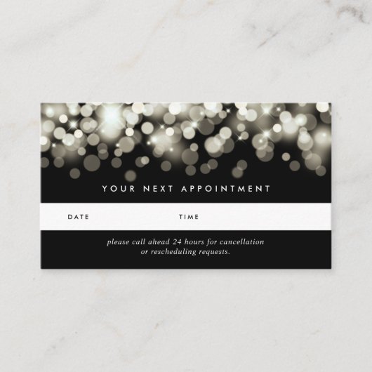 Champagne Spark Appointards Afsprakenkaartje (Voorkant)