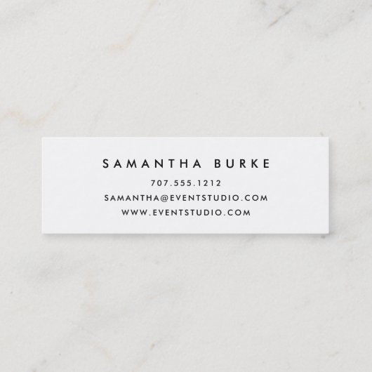 Champagne Spark Mini Visitekaartje (Achterkant)