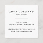 Champagne Spark Vierkante Visitekaartje (Achterkant)