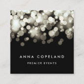 Champagne Spark Vierkante Visitekaartje (Voorkant)