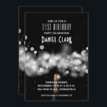 Champagne Sparkle 21st Birthday Party<br><div class="desc">Champagne-flesje,  sparkler en wazig licht op een zwarte achtergrond,  perfecte verjaardagsfeestuitnodigingen,  uitnodigingen voor verjaardagsfeestjes,  uitnodigingen voor feestdagen en nog veel meer. Alle tekst,  doopvonten,  kleuren,  grootte kunnen worden gewijzigd,  enkel klikken aanpassen verdere verbinding. Bekijk objecten in onze winkel.</div>