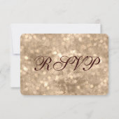  Champagne Sparkle Wedding RSVP-kaarten RSVP Kaartje (Achterkant)