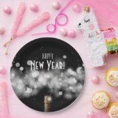 Champagne & Sparkler Oudejaarsavond papieren Borde Papieren Bordje (Feest)