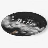 Champagne & Sparkler Oudejaarsavond papieren Borde Papieren Bordje (Gekanteld)