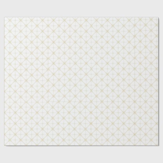Champagne Starburst Diamant Patroon Cadeaupapier (Vlak)