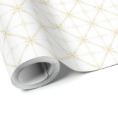 Champagne Starburst Diamant Patroon Cadeaupapier (Rol Hoek)
