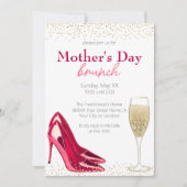 Champagne & Stilettos Moederdag Brunch Kaart (Voorkant)