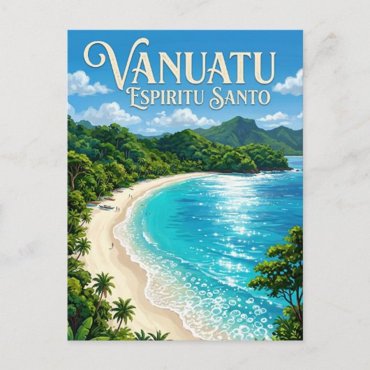 Champagne Strand Vanuatu Briefkaart (Voorkant)