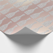 Champagne Swarovski Crystals Diamond Bottles Pearl Cadeaupapier (Hoek)