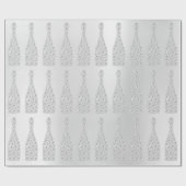 Champagne Swarovski kristallen Grijze fles Zilver Cadeaupapier (Vlak)