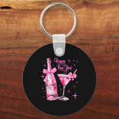 Champagne Swea Martini Coquette Happy New Year Par Sleutelhanger (Voorkant)