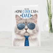 Champagne Tabby Cat Vaderdag One Cool Cat Feestdagen Kaart (Voorkant)