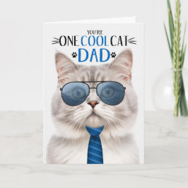 Champagne Tabby Cat Vaderdag One Cool Cat Feestdagen Kaart