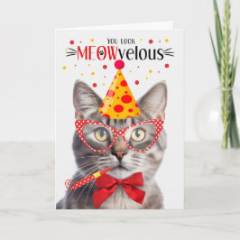 Champagne Tabby Kat MEOWvelous Verjaardag Kaart