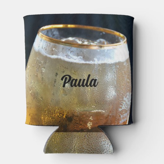 Champagne Taste Beer budget Fun Frosted Glass Can Blikjeskoeler (Achterkant)