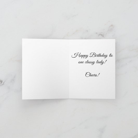 Champagne Taste Birthday Kaart (Binnen)