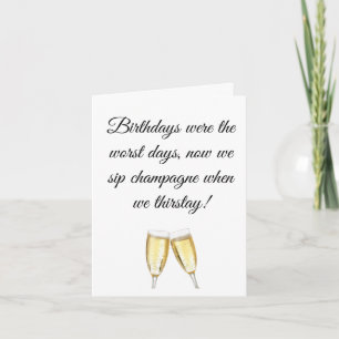 Champagne Taste Birthday Kaart