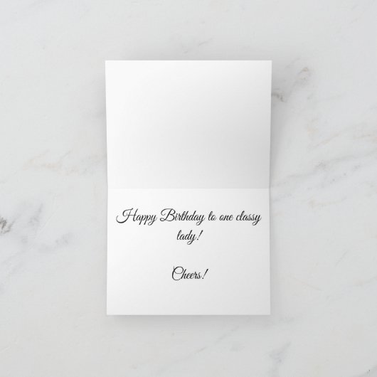 Champagne Taste Birthday Kaart (Binnen)