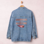 Champagne Taste Killer Dink - Rose Gold Pickleball Denim Jacket (Hangar)