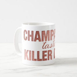 Champagne Taste Killer Dink - Rose Gold Pickleball Koffiemok