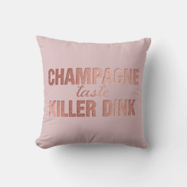 Champagne Taste Killer Dink - Rose Gold Pickleball Kussen