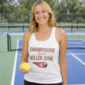 Champagne Taste Killer Dink - Rose Gold Pickleball Tanktop