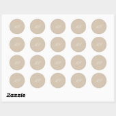 Champagne Taupe Trouw Monogram Sticker (Vel)