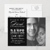 Champagne Theatre Bill SAVE THE DATE Briefkaart (Voorkant / Achterkant)