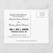 Champagne Theatre Bill SAVE THE DATE Briefkaart (Achterkant)