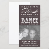 Champagne Theatre Bill SAVE THE DATE Fotokaart (Voorkant / Achterkant)