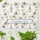 Champagne Tijd Prosecco Liefhebber Theedoek (Gevouwen)