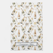 Champagne Tijd Prosecco Liefhebber Theedoek (Verticaal)