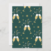 Champagne Toast 2026 New Years Eve Party Kaart (Achterkant)