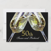 Champagne Toast 50ste Jubileum Kaart (Voorkant)