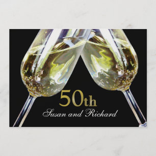 Champagne Toast 50ste Jubileum Kaart