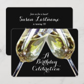 Champagne Toast 50ste verjaardag Kaart (Voorkant / Achterkant)