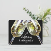 Champagne Toast 50ste verjaardag Kaart (Staand voorkant)