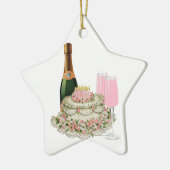Champagne Toast Birthday Keramisch Ornament (Links)
