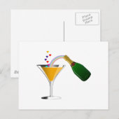 Champagne Toast Briefkaart (Voorkant / Achterkant)