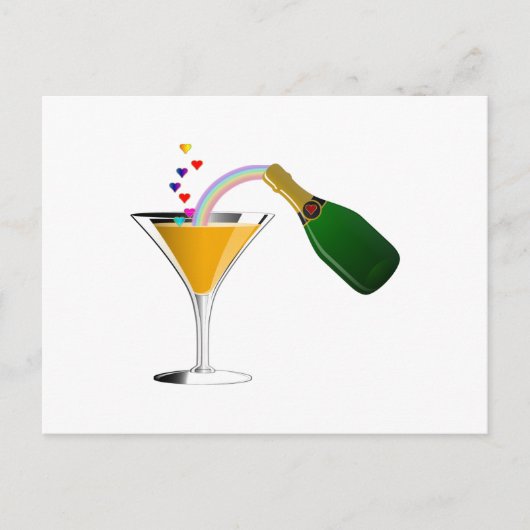 Champagne Toast Briefkaart (Voorkant)