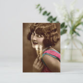 Champagne Toast Briefkaart (Staand voorkant)