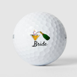 Champagne Toast Bruid Golfballen