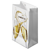 Champagne Toast Bubely Heart Klein Cadeauzakje (Voorkant Gekanteld)