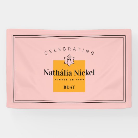 Champagne Toast (Champagne toast) Spandoek (Horizontaal)