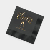 Champagne Toast Cheers Folie servetten (Links)